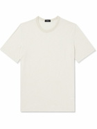 Theory - Essential Striped Cotton-Jersey T-Shirt - White