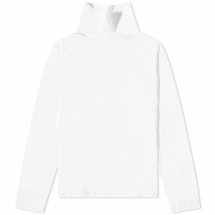 Photo: Acne Studios Men's Long Sleeve Enderson Roll Neck T-Shirt in Optic White