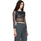 Collina Strada Black Wrapped Cardio Crew T-shirt