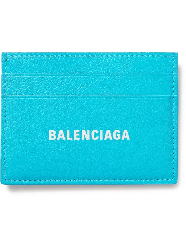 Photo: Balenciaga - Logo-Print Full-Grain Leather Cardholder