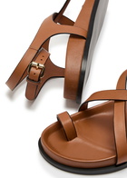 A.emery Jalen Slim Leather Sandals Tan