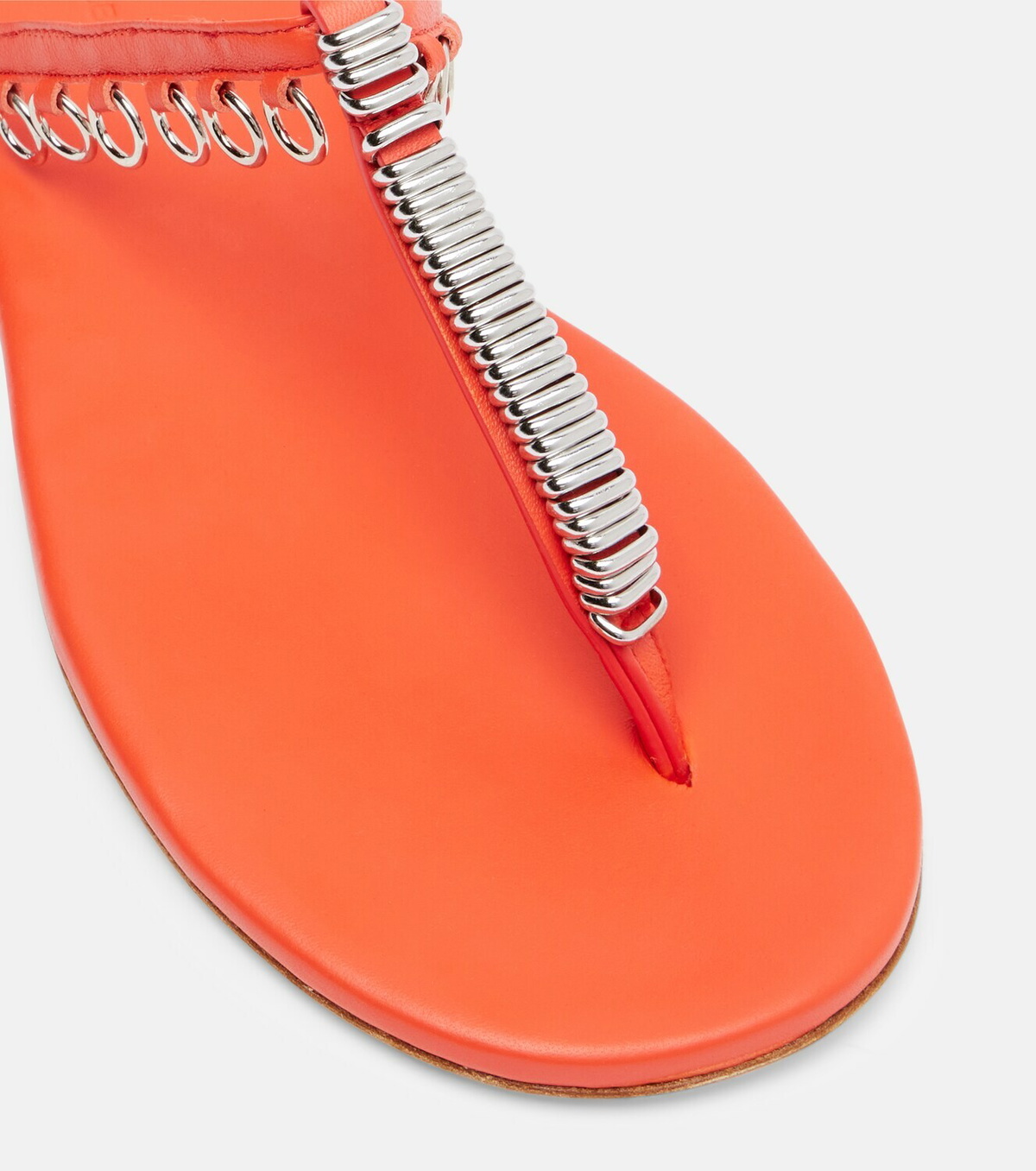 Christopher Esber Pierced embellished leather thong sandals