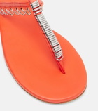 Christopher Esber Pierced embellished leather thong sandals