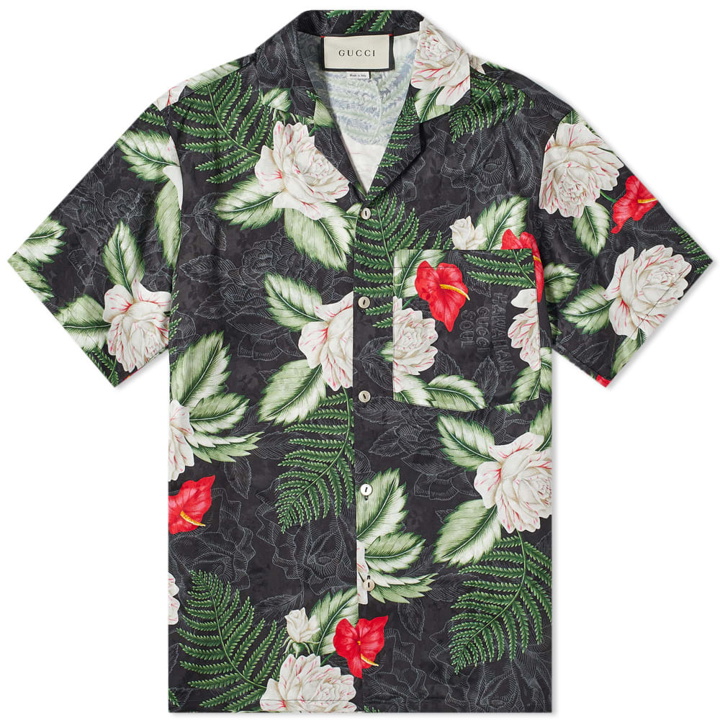 Photo: Gucci Hibiscus Pattern Vacation Shirt