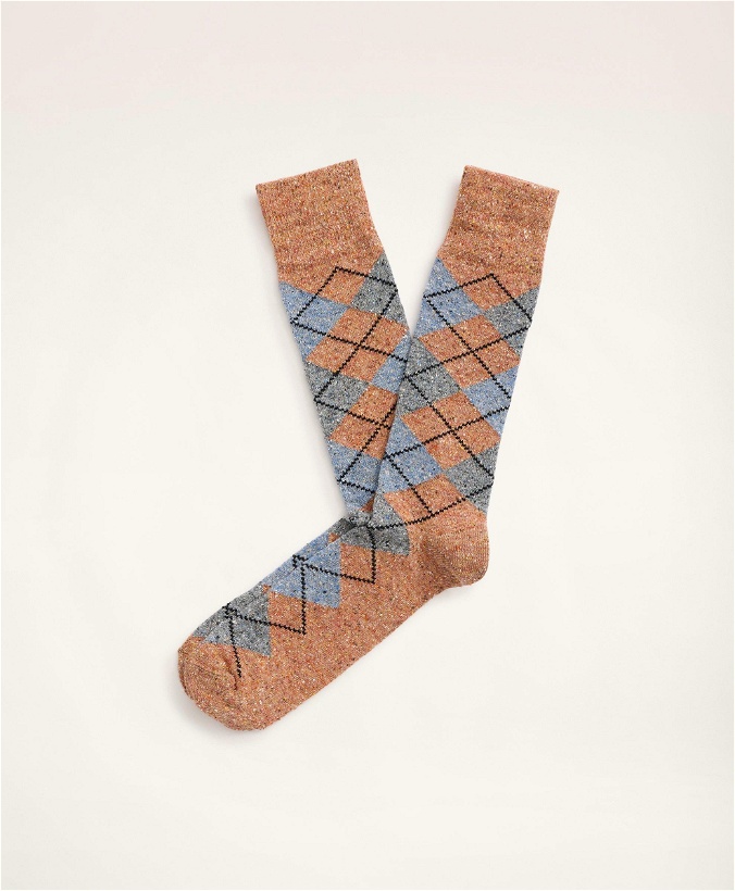 Photo: Brooks Brothers Men's Argyle Crew Socks | Brown
