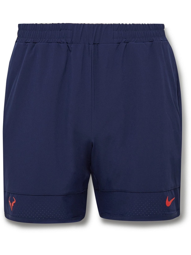 Photo: Nike Tennis - NikeCourt Rafa Perforated Dri-FIT Tennis Shorts - Blue