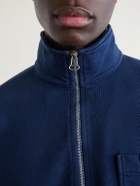 Drake's - Cotton-Jersey Half-Zip Sweatshirt - Blue