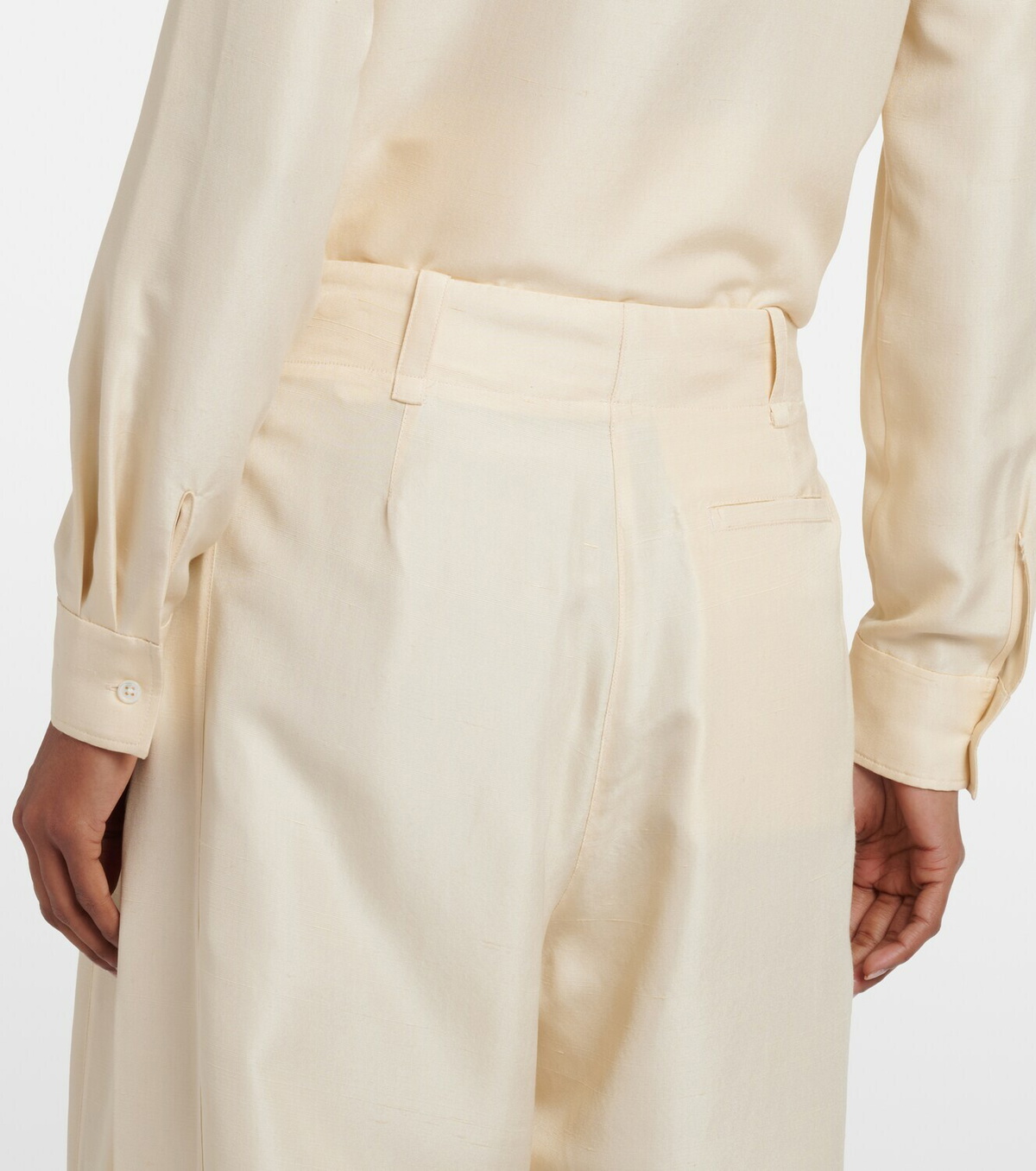 The Row Kolina silk wide-leg pants
