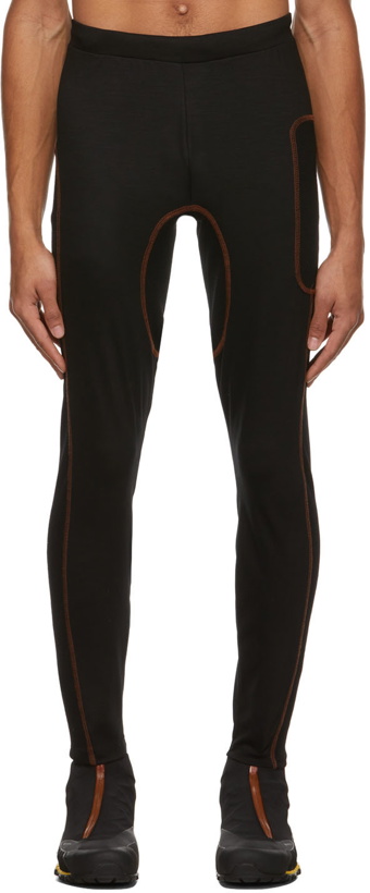 Photo: ZEGNA Black Wool Techmerino Long Johns Lounge Pants