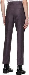 Martine Rose Purple Wool Paneled Trousers