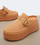 Chloé Nama leather platform mules