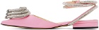 MACH & MACH Pink Triple Heart Patent 15 Slippers