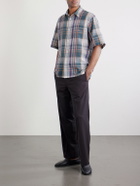 Kaptain Sunshine - Checked Cotton-Gauze Shirt - Green