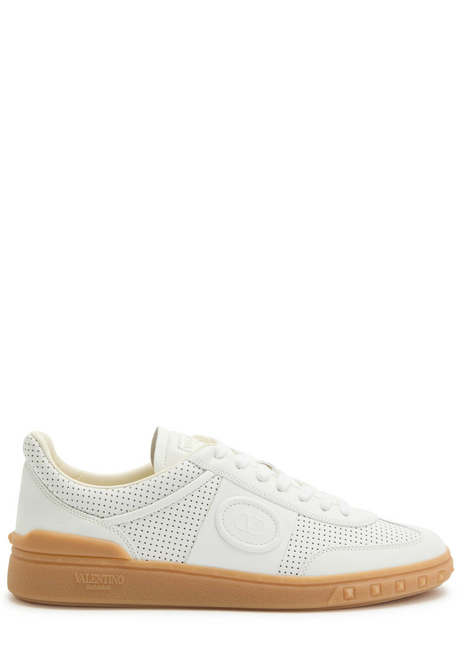 Valentino Garavani - VLOGO Easyjog Leather-Trimmed Mesh