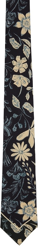 Photo: Paul Smith Black Mixed Floral Tie