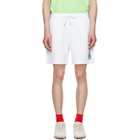 Casablanca White Hotel Emblem Embroidery Patch Sweat Shorts