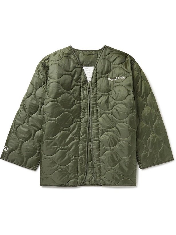 Photo: Museum Of Peace & Quiet - Rothco Logo-Embroidered Quilted Shell Liner - Green