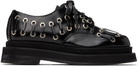 Simone Rocha Black Heart Toe Platform Grommet Brogues