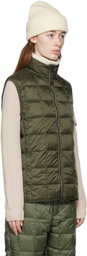 TAION Green High Neck Down Vest