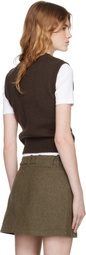 A.P.C. Brown Wool Sweater Vest