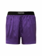 TOM FORD - Logo Silk Satin Mini Shorts