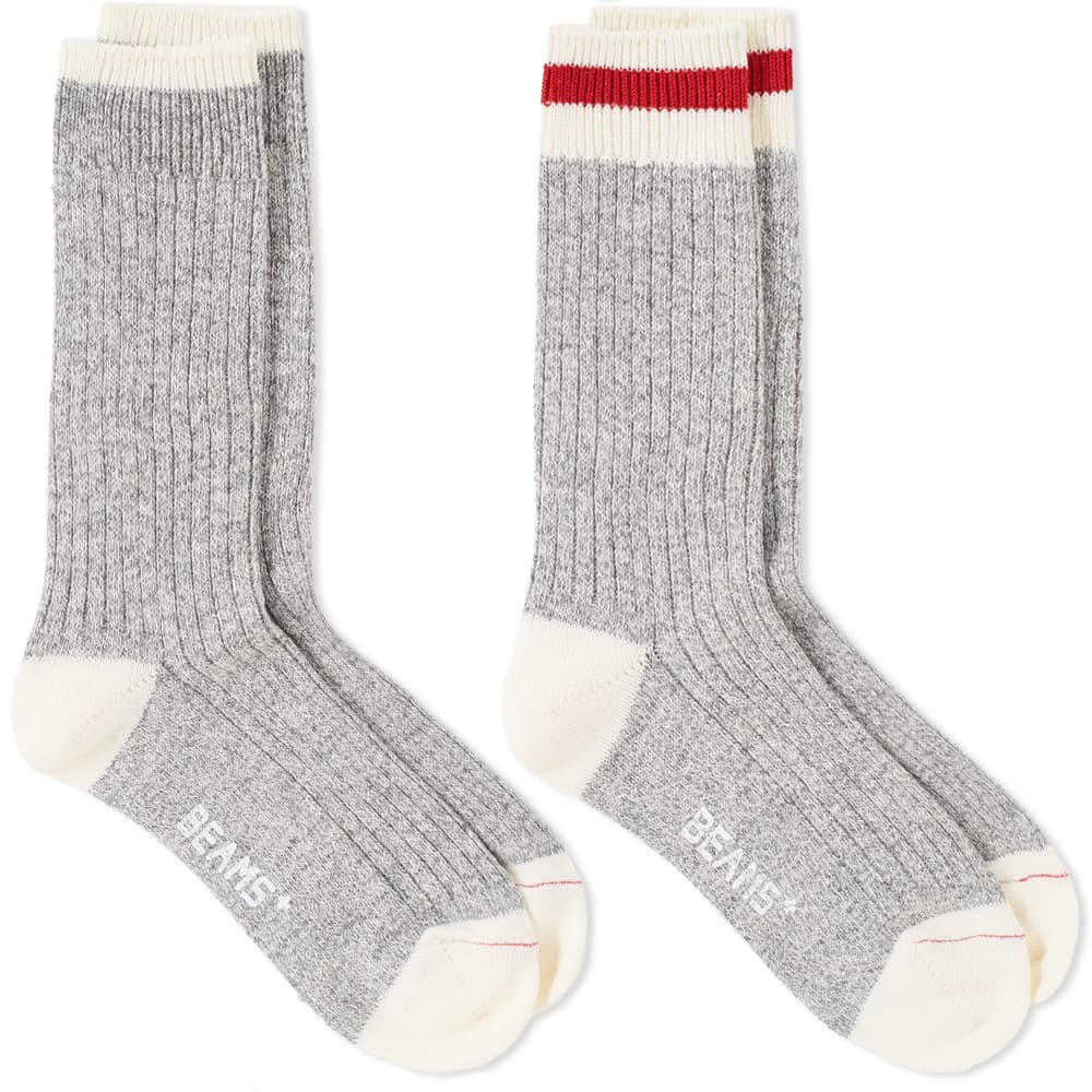 Beams Plus Walking & Relaxing Sock - 2 Pack Grey Beams Plus