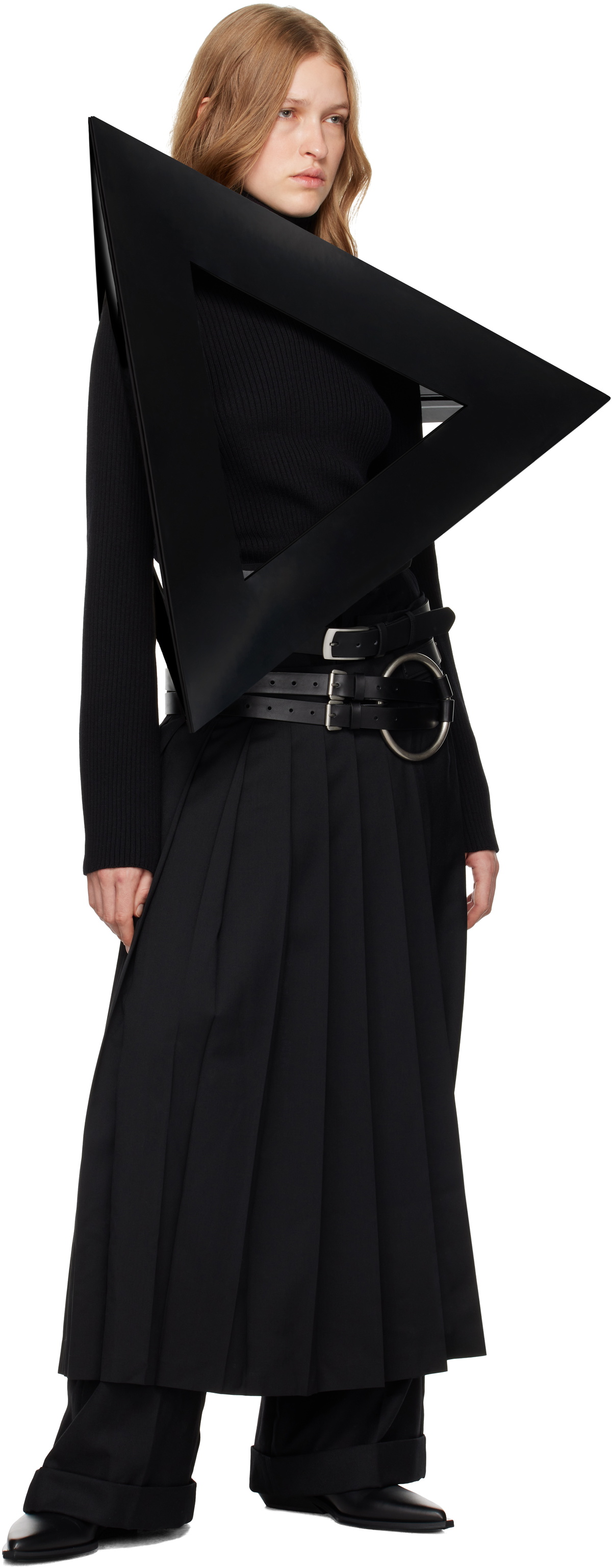 Junya Watanabe Black Enamel Triangle Top