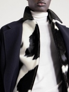 Golden Bear - The Stockton Leather-Trimmed Calf Hair Jacket - Black