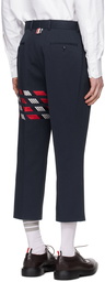 Thom Browne Navy 4-Bar Trousers