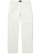 Abc. 123. - Straight-Leg Webbing-Trimmed Logo-Embroidered Cotton-Ripstop Trousers - White
