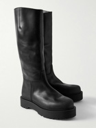Enfants Riches Déprimés - Logo-Debossed Platform Leather Boots - Black