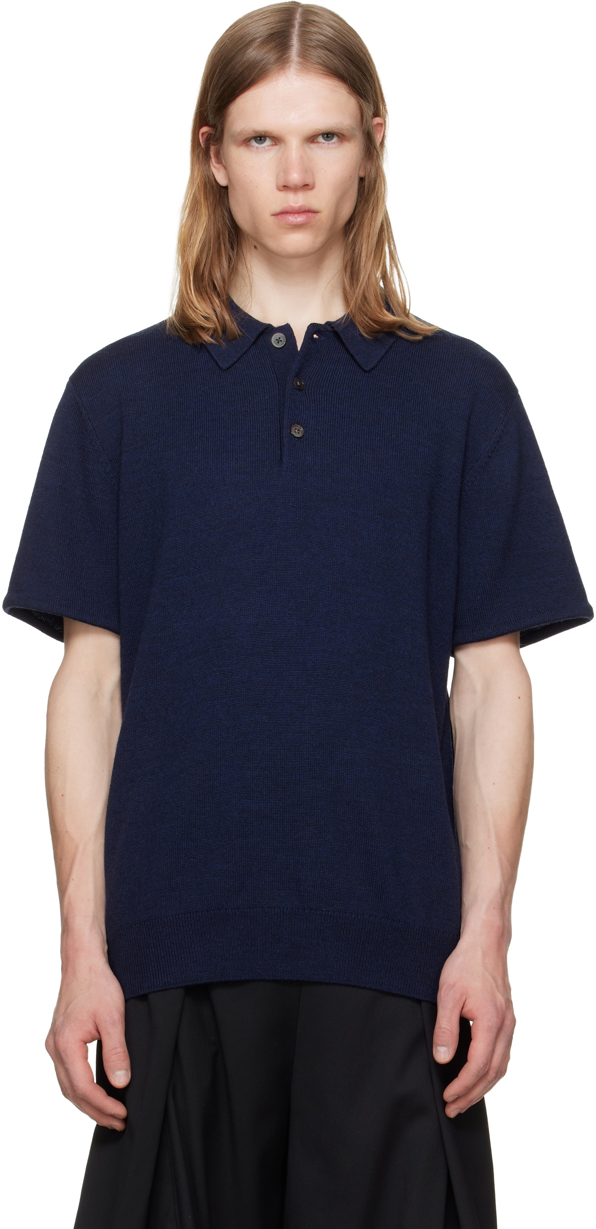 HODAKOVA Black Asymmetric Split T-shirt HODAKOVA