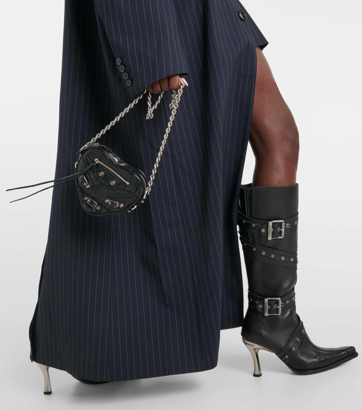 Vetements Oversized pinstriped wool coat
