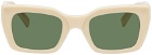 Undercover Off-White Rectangular Sunglasses