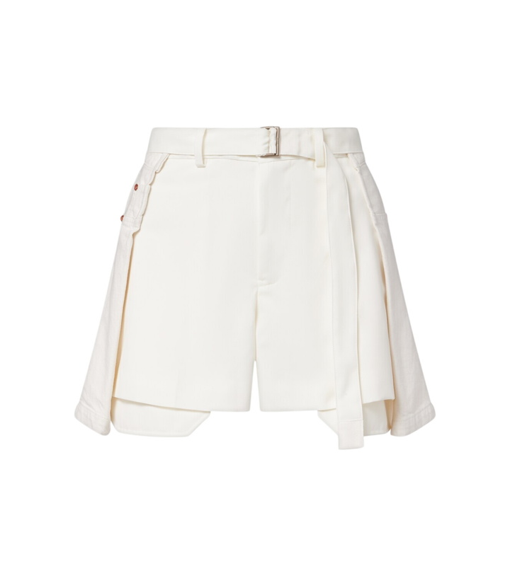 Photo: Sacai Paneled denim shorts