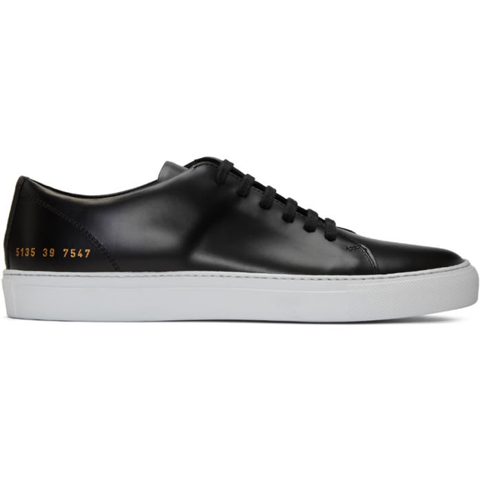 Photo: Common Projects Black New Court Low Sneakers