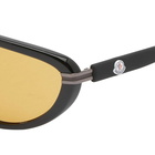 Moncler Eyewear Men's Vitesse Sunglasses in Shiny Black/Brown