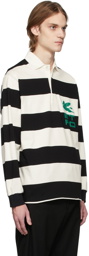 Etro Black & White Stripe Polo
