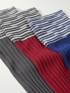 Missoni - Set of Three Ribbed Cotton-Blend Socks - Multi