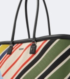 Loewe Verano Large striped canvas tote bag