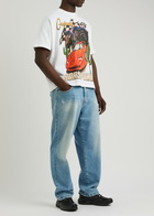 God Made Horsepower Printed Cotton T-shirt White