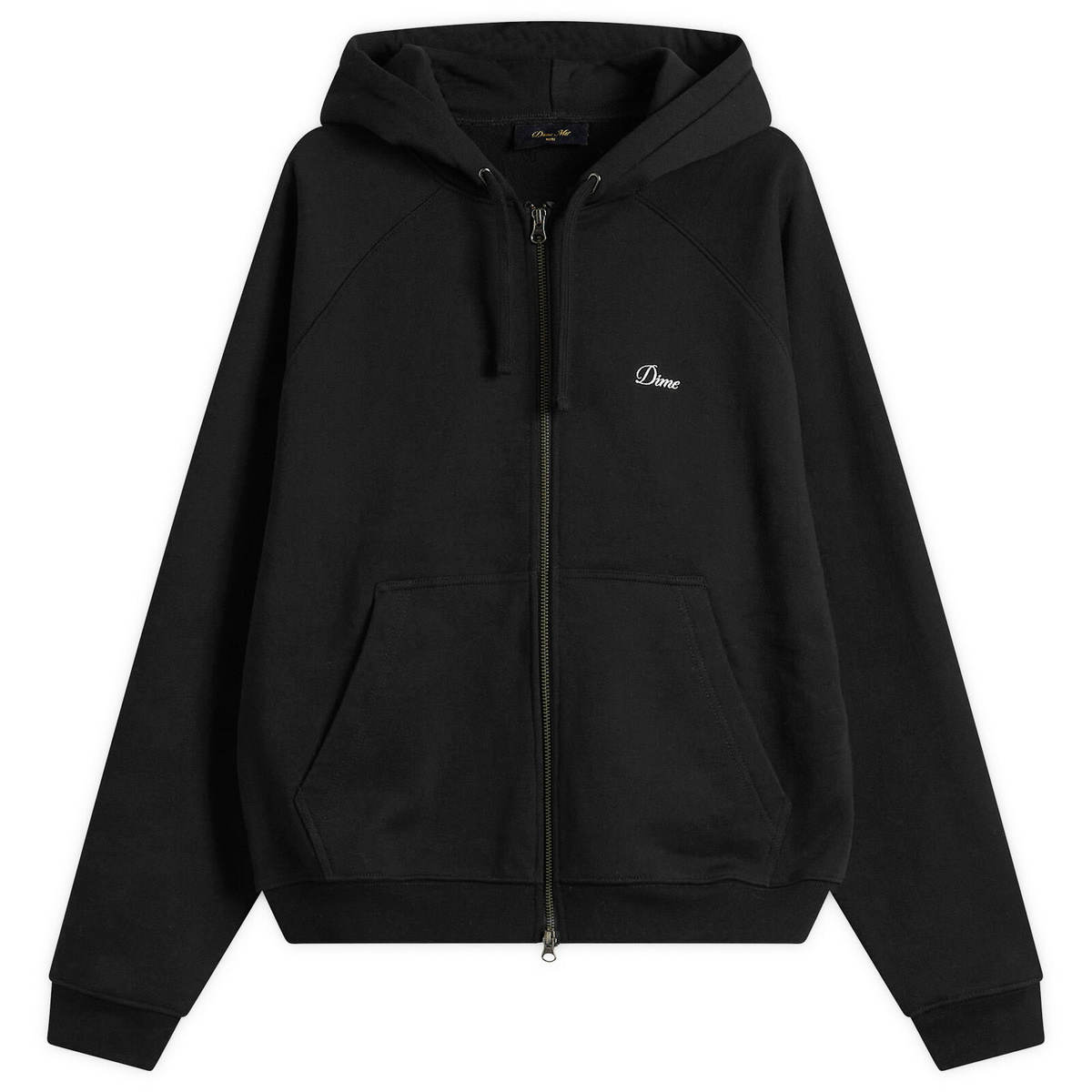 Dime Zip Hoodie Logo パーカー M Dime Men's Cursive Logo Zip Hoodie in Black Dime