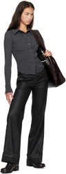 mfpen Gray Knitted Rib Cardigan