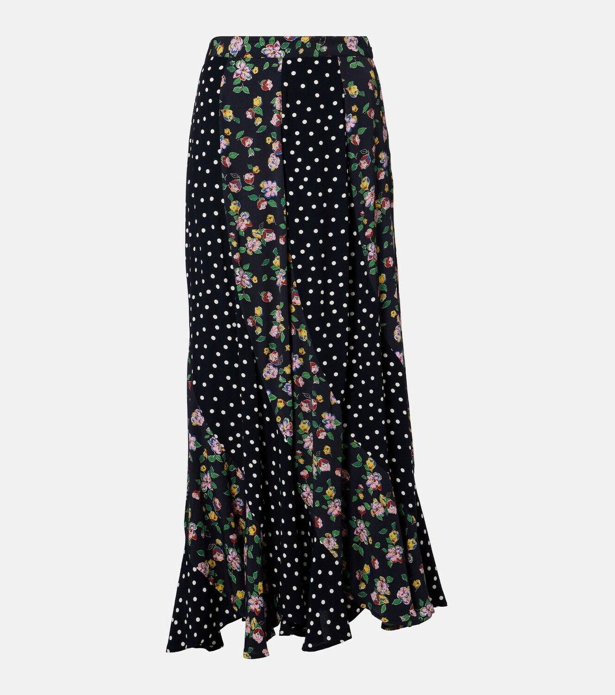 Rixo Gracella paneled midi skirt