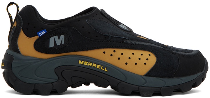 Photo: Merrell 1TRL Black & Orange Nicole McLaughlin Edition Moc Speed Streak Evo SE X Sneakers