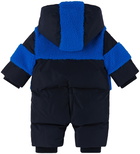 Burberry Baby Navy Down Thomas Bear Appliqué Snowsuit