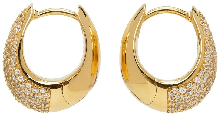 Photo: Tom Wood Gold Small Pave Ice Hoop Earrings