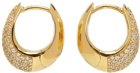 Tom Wood Gold Small Pave Ice Hoop Earrings