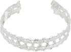 OUR LEGACY Silver Abstract Lace Bangle Bracelet