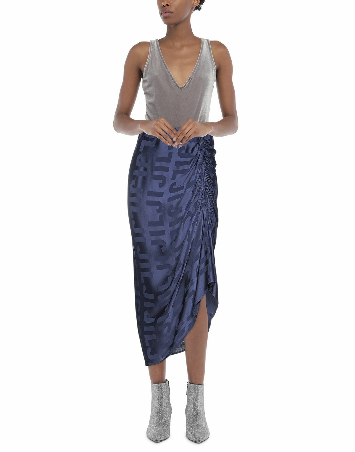 Jijil Womens Midi skirt Midnight in Blue